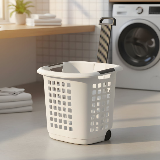 Plastic Laundry Basket 66 L
